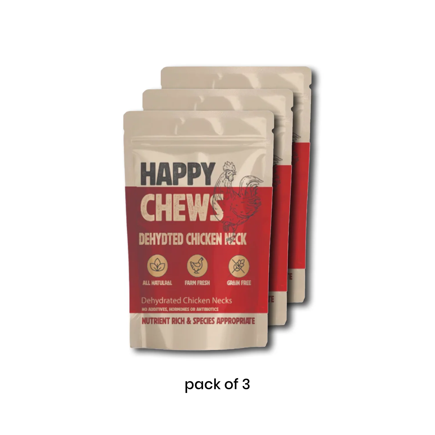 Nootie Happy Chews – Dehydrated Chicken Neck Dog Treats (80g) | All-Natural, High-Protein, Crunchy Snack - Image 14