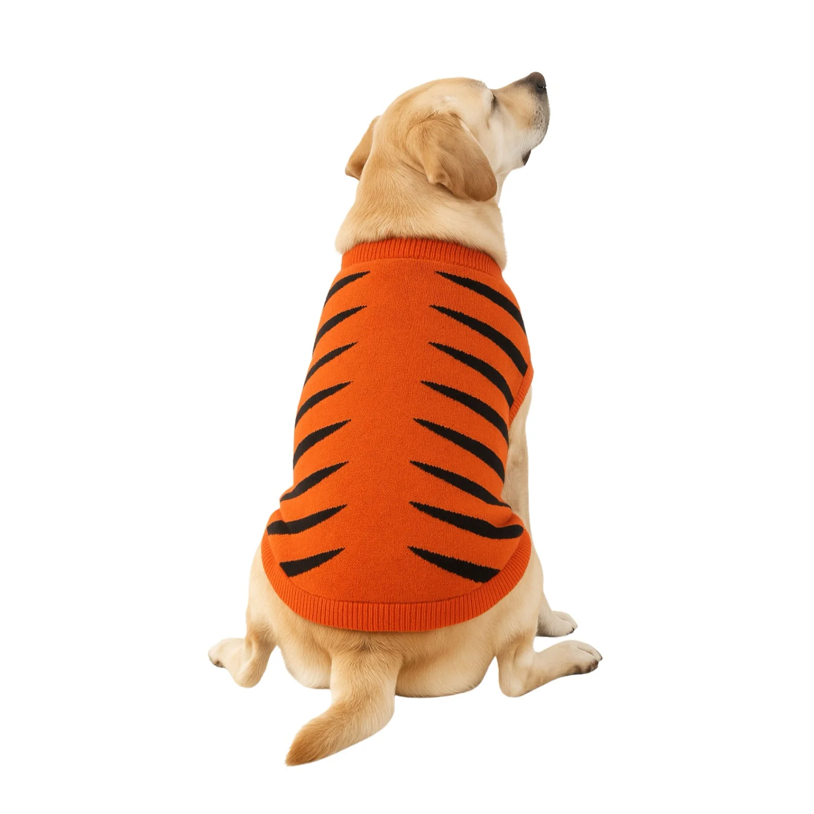 Nootie Dog Sweater Tiger Print, Orange – Stylish Winter Knitwear for All Breeds - Image 3