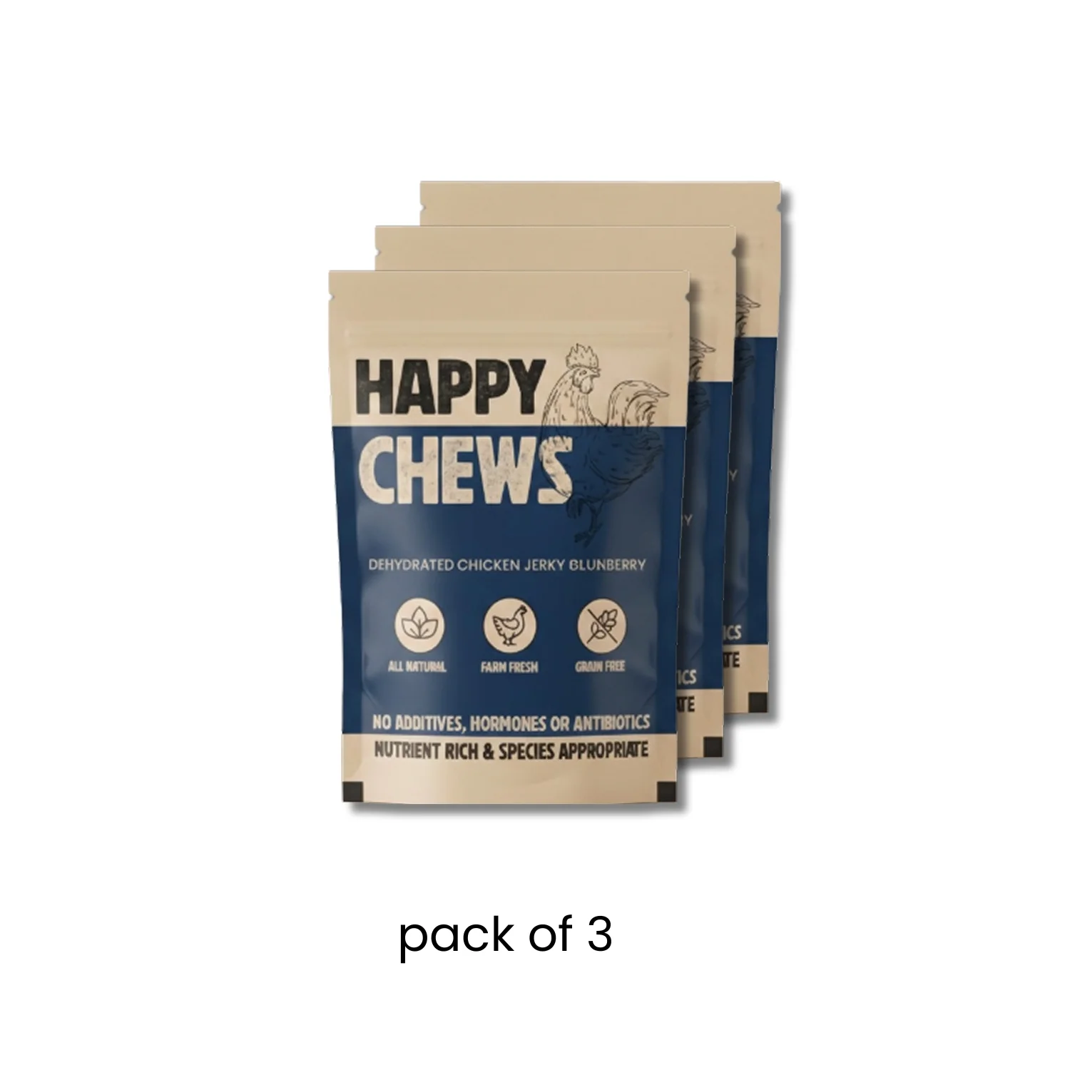 Nootie Happy Chews – Dehydrated Chicken Jerky Blueberry Dog Treats (50g) | All-Natural, Grain-Free Protein Snack - Image 14
