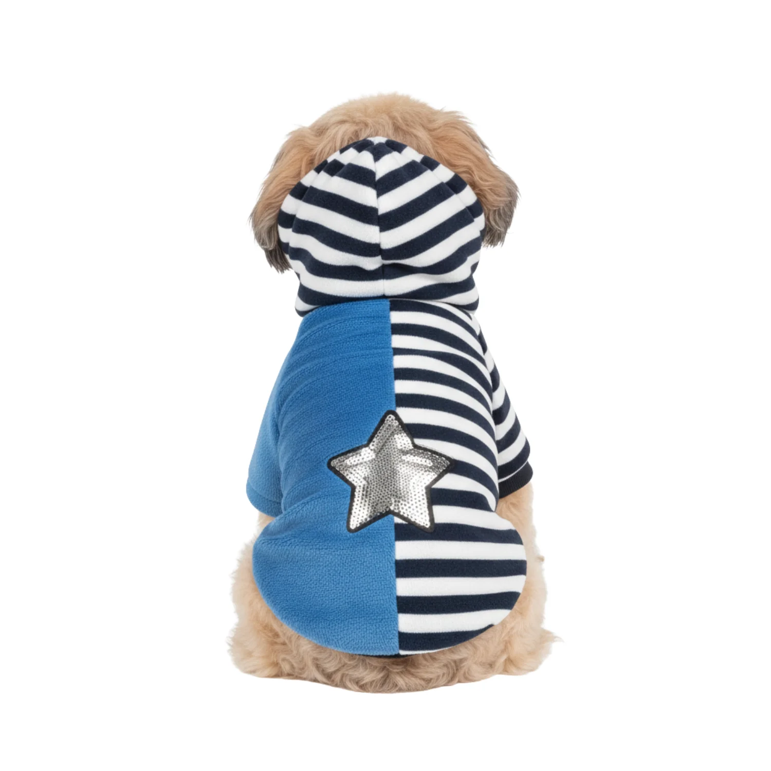 Nootie Winter Double Layer Jumpsuit with Hoodie for Dogs | Blue-White | Warm, Soft & Lightweight - Image 5