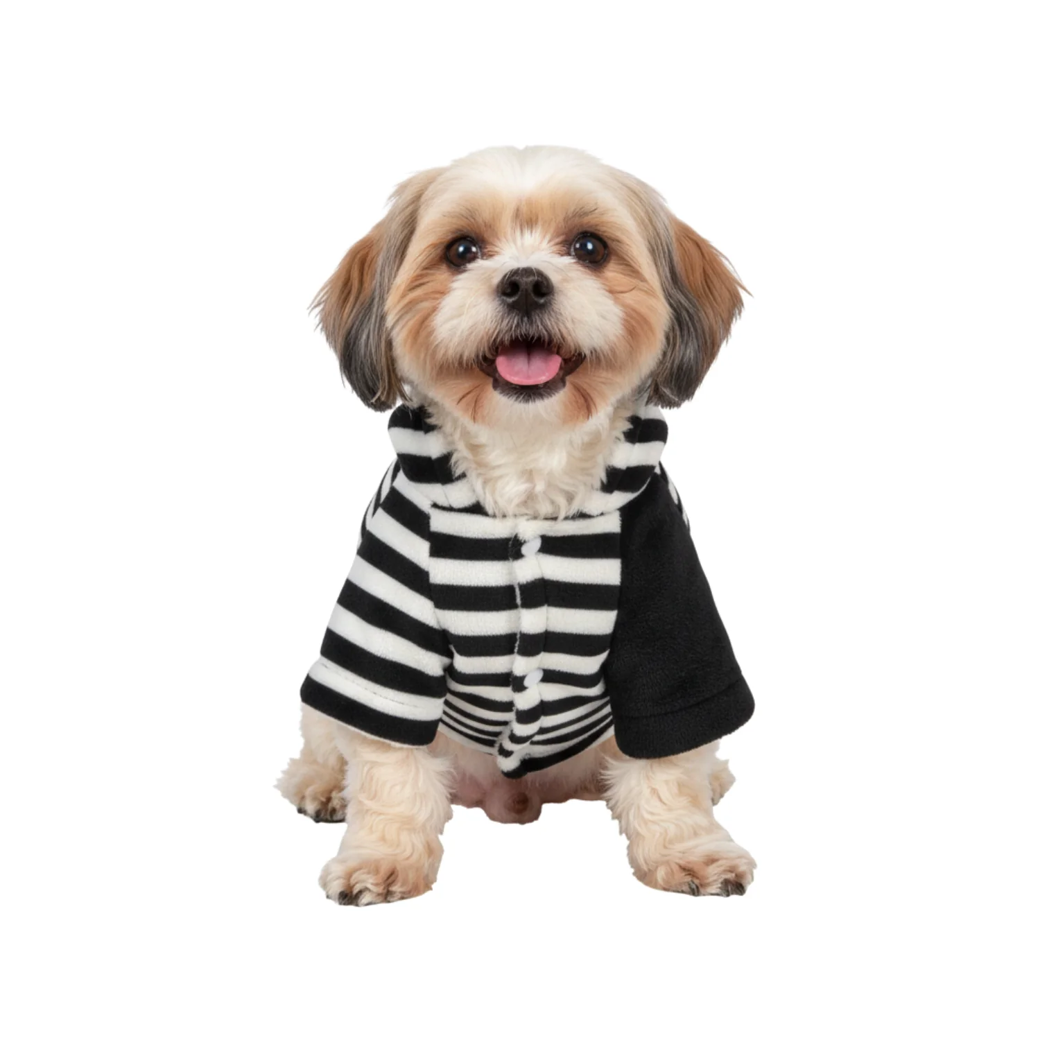 Nootie Winter Double Layer Jumpsuit with Hoodie for Dogs | Black-White | Warm, Soft & Lightweight - Image 4
