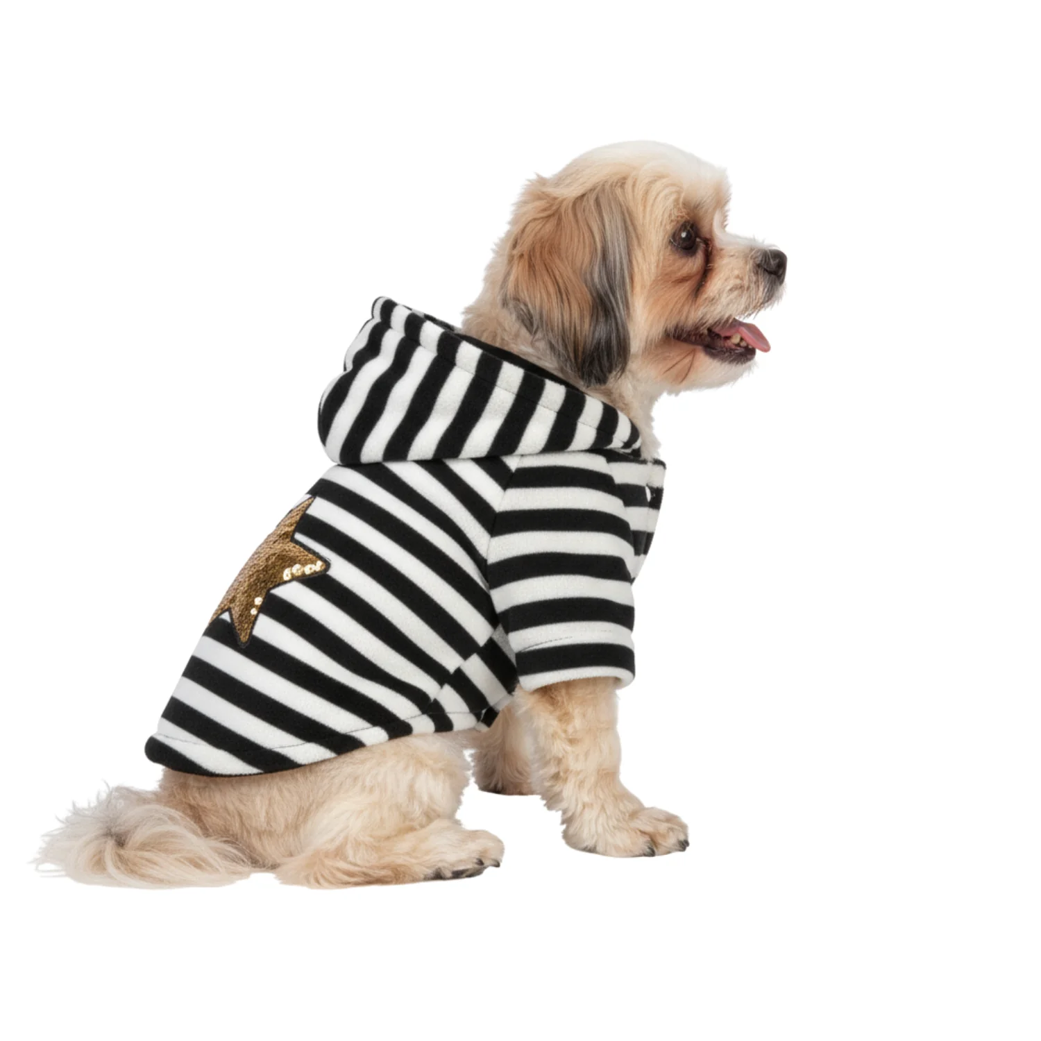 Nootie Winter Double Layer Jumpsuit with Hoodie for Dogs | Black-White | Warm, Soft & Lightweight - Image 5